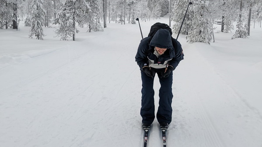 Cross-country skiing frontal